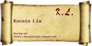 Kocsis Lia névjegykártya